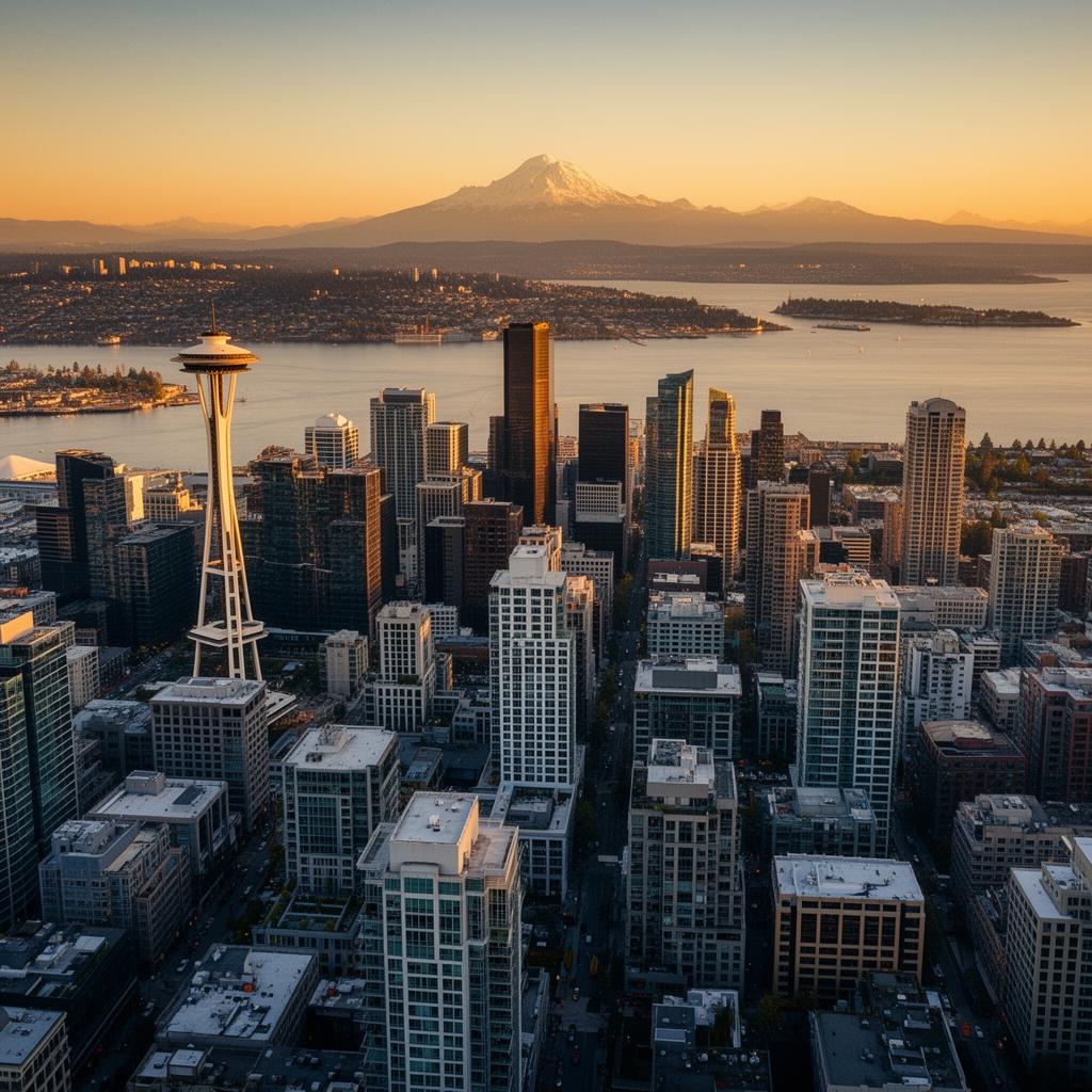 Seattle skyline illustrating the two-speed office market in 2026